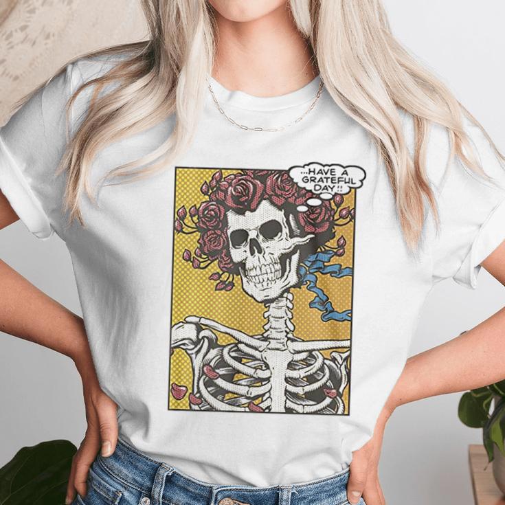 Liquid Blue Dead Pop Art Bertha Have A Grateful Day Unisex T-Shirt Gifts for Her