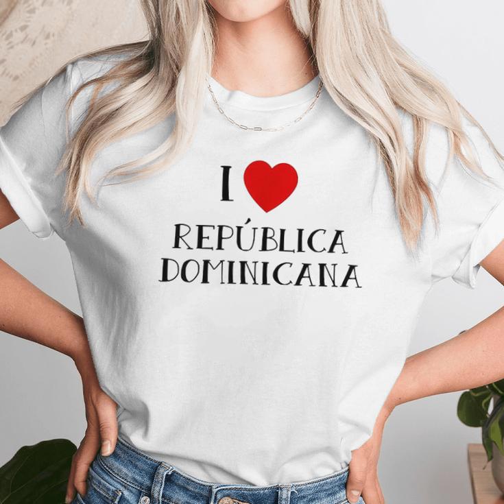 I Love Republica Dominicana Dominican Republic Unisex T-Shirt Gifts for Her