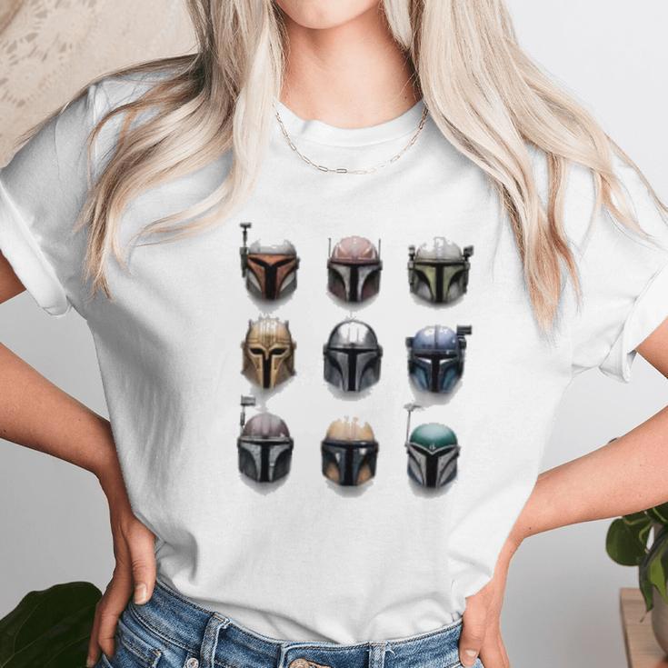 The Mandalorian Battle Worn Helmets Unisex T-Shirt Gifts for Her