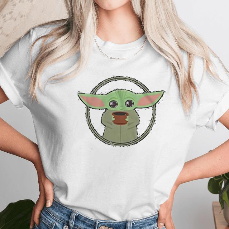 The Mandalorian Child Baby Yoda Chibi Soup Unisex T-Shirt Gifts for Her