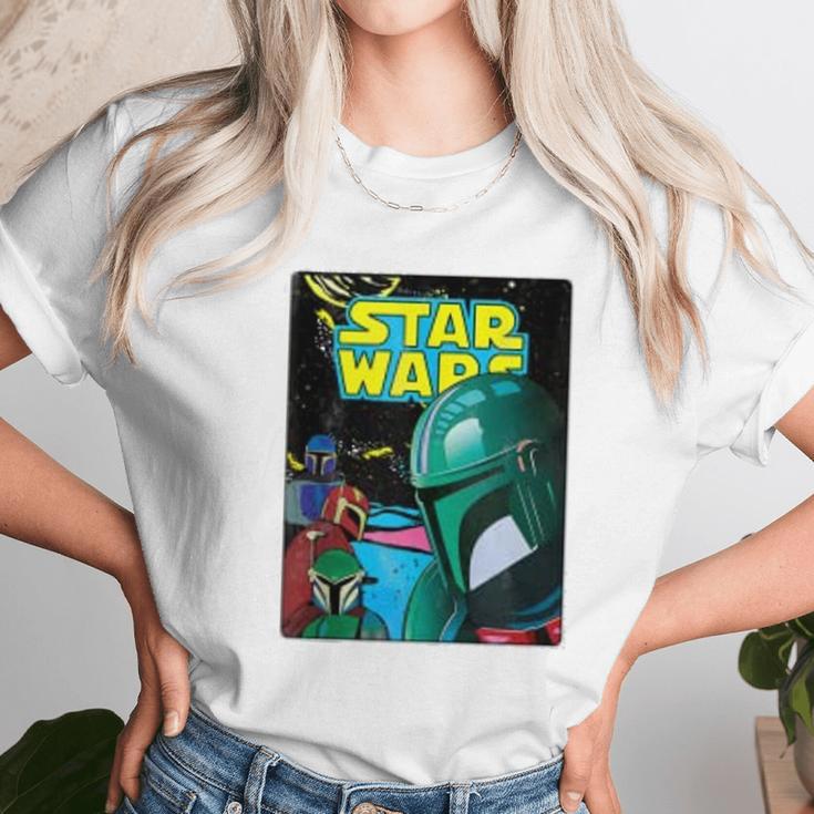 The Mandalorian Retro Comic Unisex T-Shirt Gifts for Her