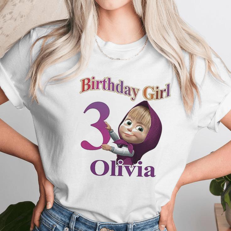 Masha And Bear Birthday Masha And Bear Family Birthday Masha Birthday Masha Party Masha And Bear Party Unisex T-Shirt Gifts for Her