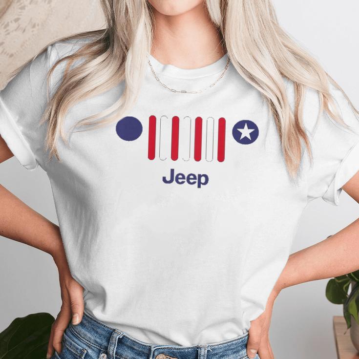 Mens Jeep America 7-Slot Grille Unisex T-Shirt Gifts for Her