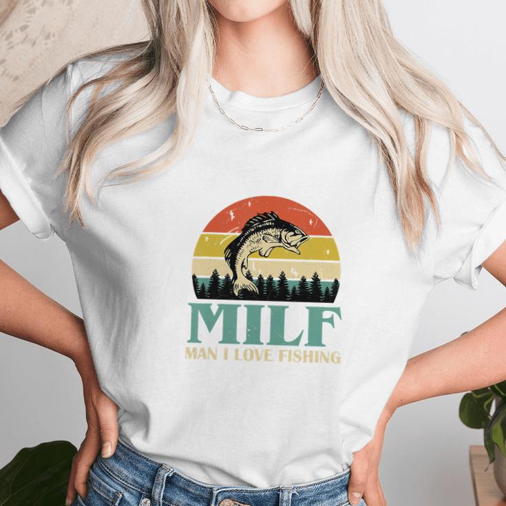 Milf Man I Love Fishing Vintage Unisex T-Shirt Gifts for Her