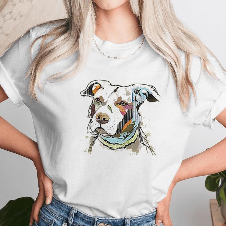 The Mountain Pet Pitbull Cotton Paper Pitbull Unisex T-Shirt Gifts for Her