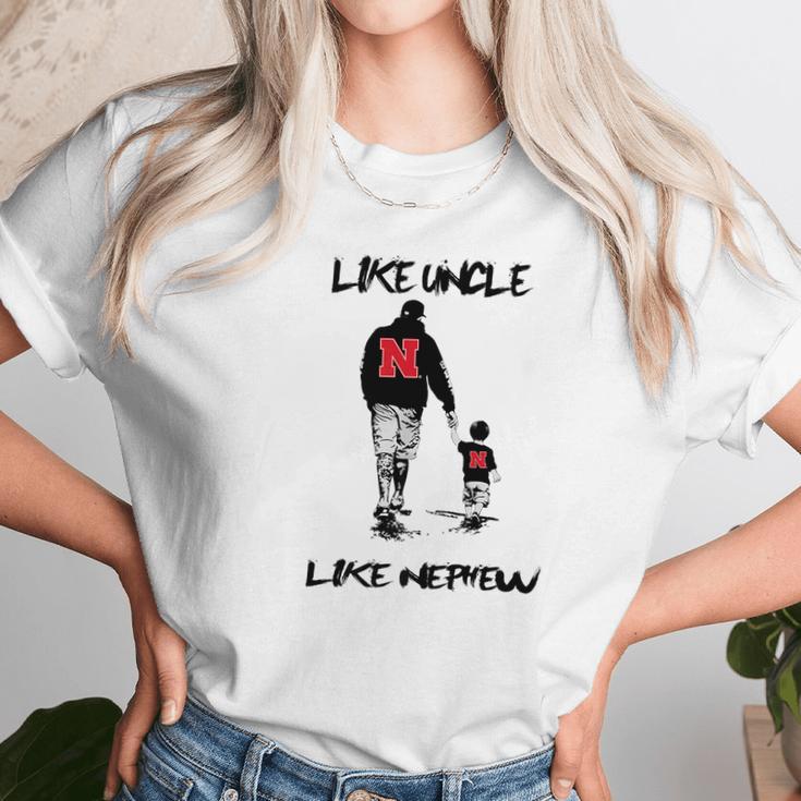 Nebraska Cornhuskers Like Uncle Like Nephew Unisex T-Shirt Gifts for Her