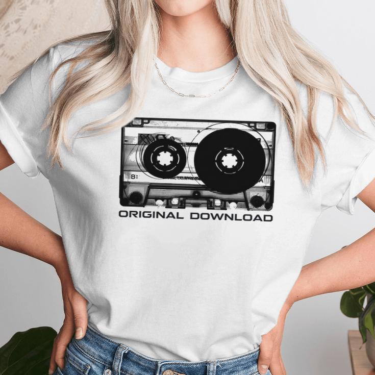 Original Download Retro Cassette Tape Music Unisex T-Shirt Gifts for Her