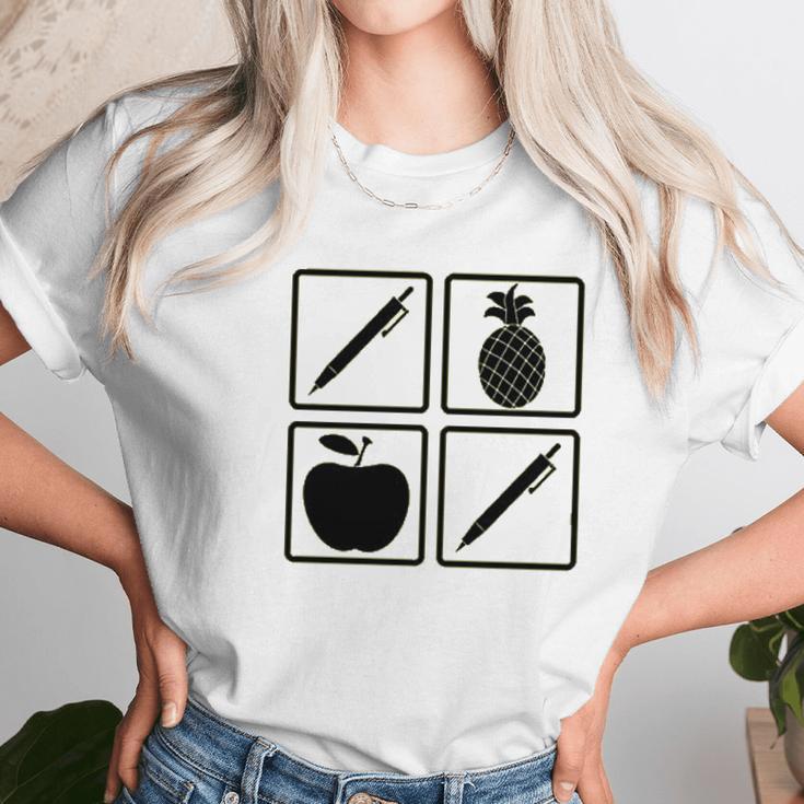 Pen Pineapple Apple Pen Unisex T-Shirt Gifts for Her