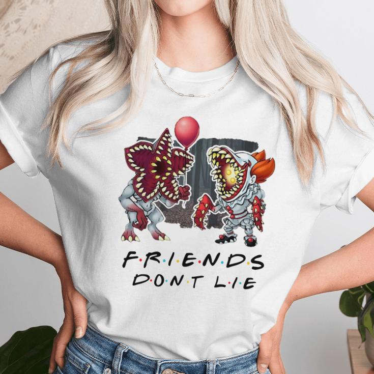 Pennywise Demogorgon Friends Don’T Lie Unisex T-Shirt Gifts for Her