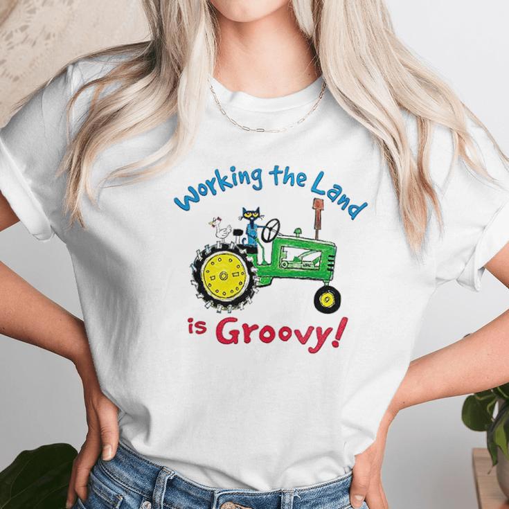 Pete The Cat Working The Land Unisex T-Shirt Gifts for Her