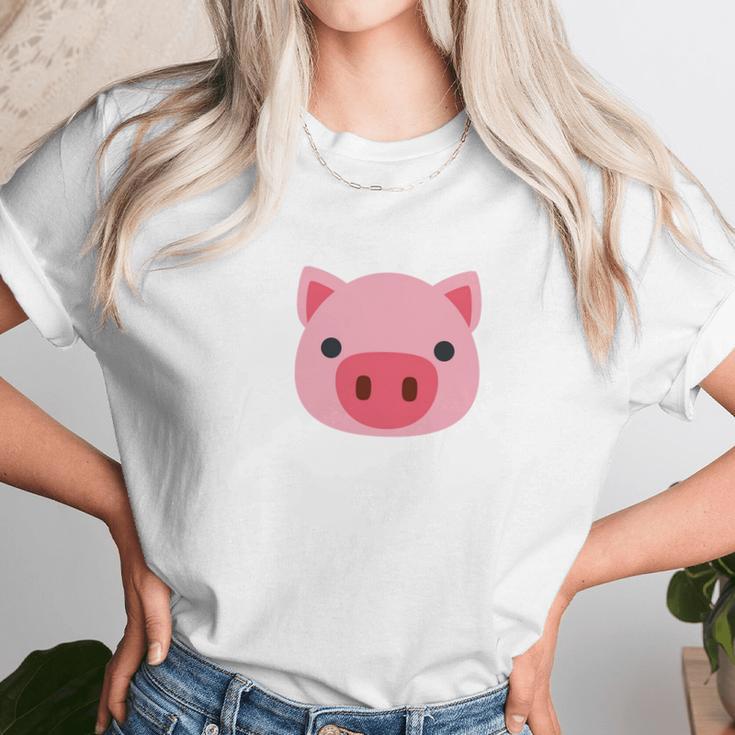 Pig Emoji Cute Porky Head DesignLittle Pink Pig T Shirt Unisex T-Shirt Gifts for Her