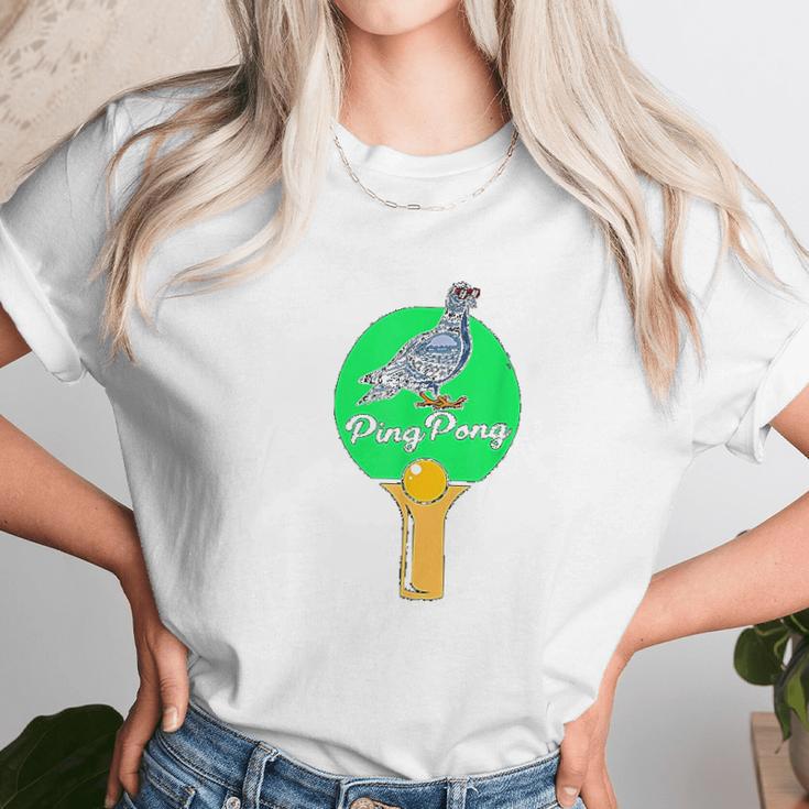 Pigeon Ping Pong Unisex T-Shirt Gifts for Her