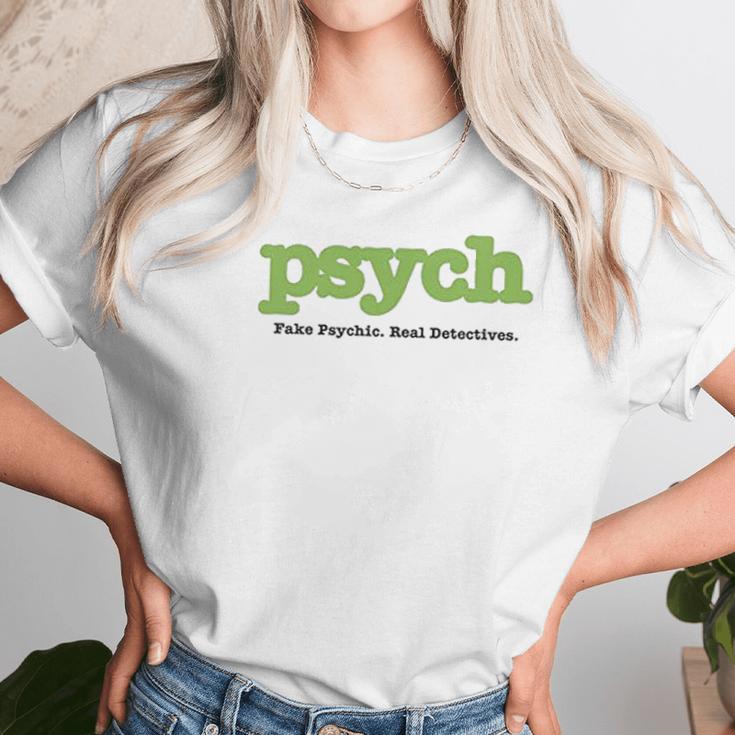 Psych Title Heather Ringer Unisex T-Shirt Gifts for Her