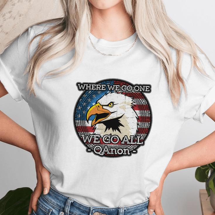 Q Anon Where We Go One We Go All Wwg1wga T-Shirt Unisex T-Shirt Gifts for Her