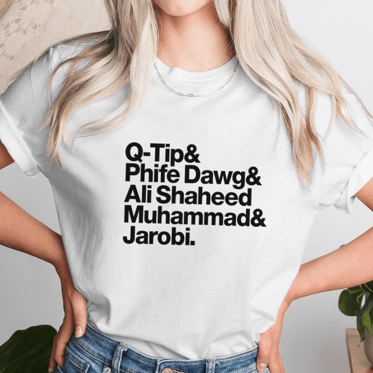 Qtip Phife Dawg Ali Shaheed Muhammad Jarobi Unisex T-Shirt Gifts for Her