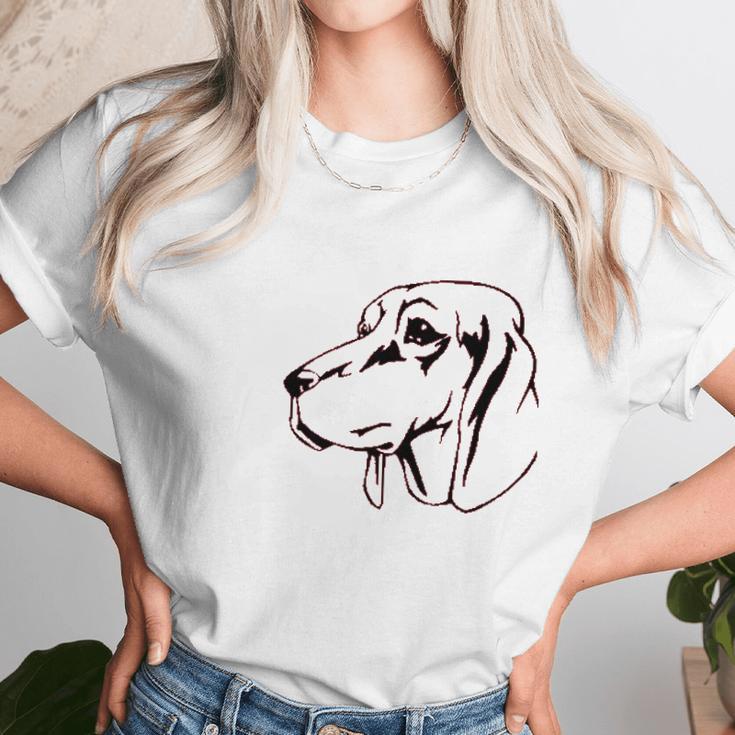 Redbone Coonhound Head Unisex T-Shirt Gifts for Her