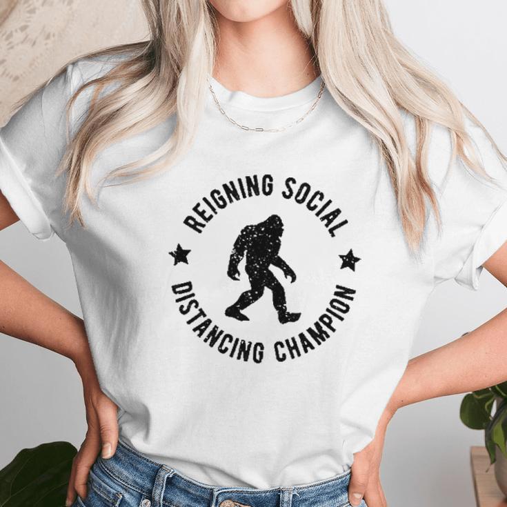 Reigning Social Distancing Champion Unisex T-Shirt Gifts for Her