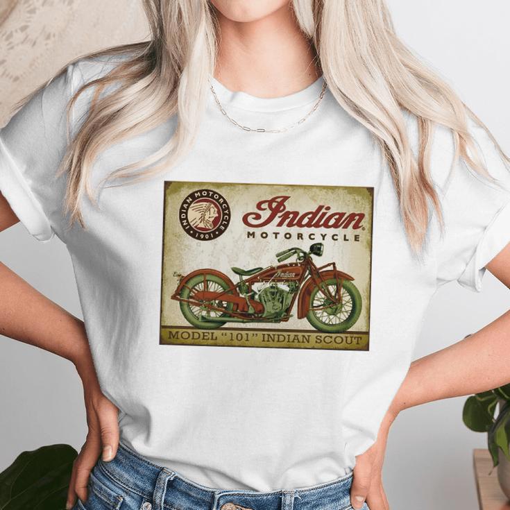 Retro Indian Motorcycle 101 Indian Scout T-Shirt Unisex T-Shirt Gifts for Her