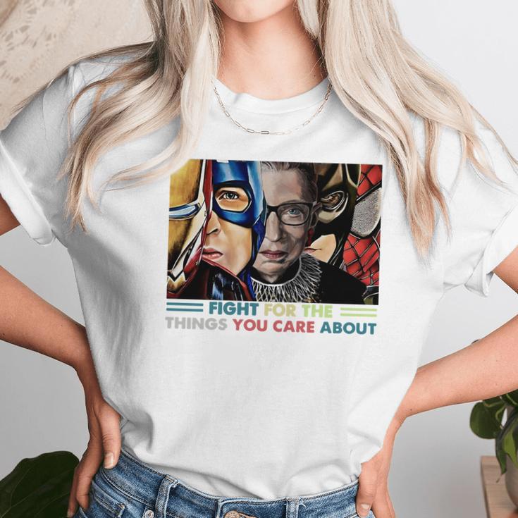 Ruth Bader Ginsburg And Avengers Fight For The Things You Care About Shirt Unisex T-Shirt Gifts for Her