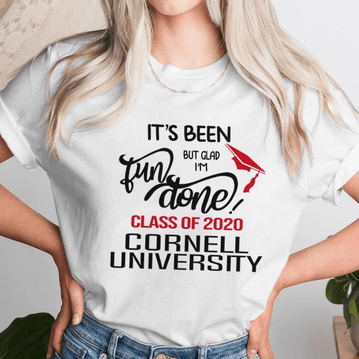 Senior 2020 Graduation Fun Done Cornell University 2020 Unisex T-Shirt Gifts for Her