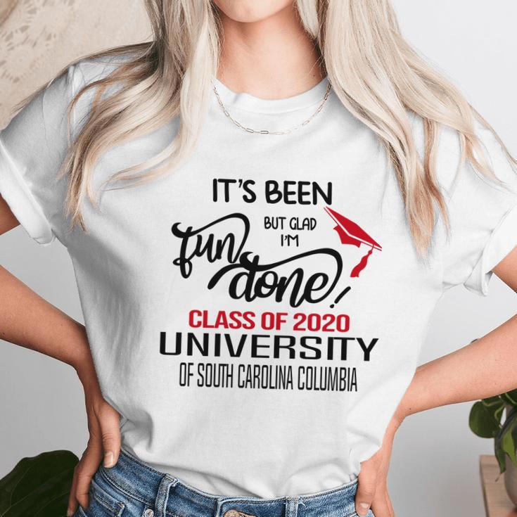 Senior 2020 Graduation Fun Done University Of South Carolina Columbia 2020 Unisex T-Shirt Gifts for Her