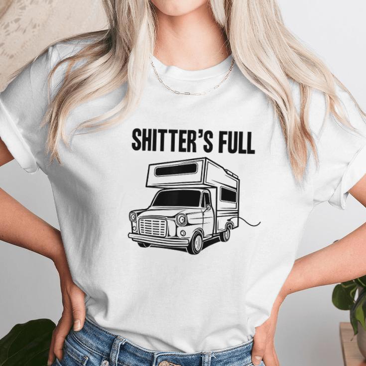 Shitters Full Funny Camper Camping Unisex T-Shirt Gifts for Her