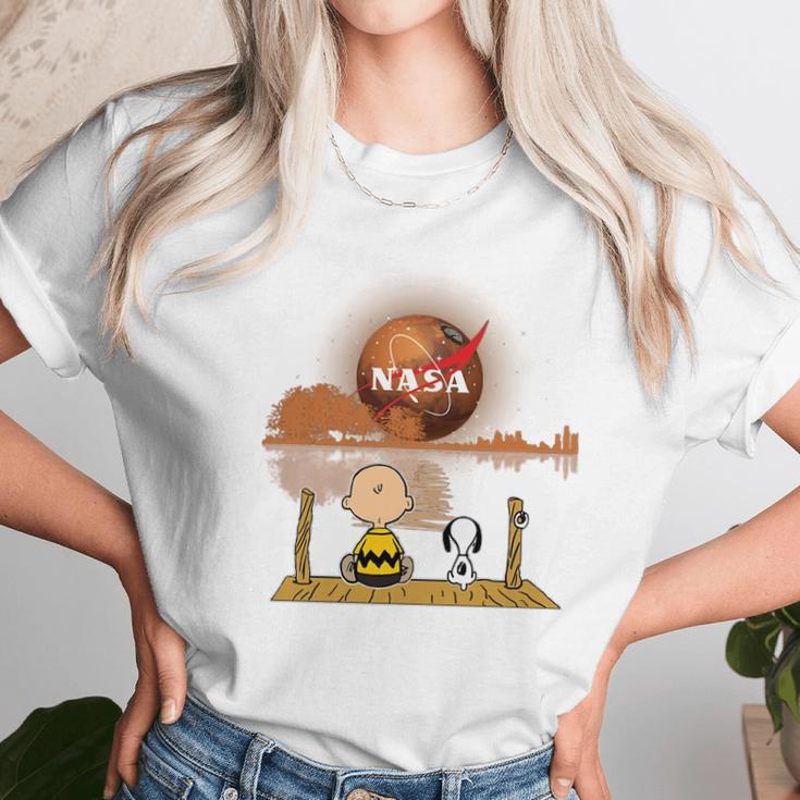 Snoopy What Are You Looking For Nasa Unisex T-Shirt Gifts for Her