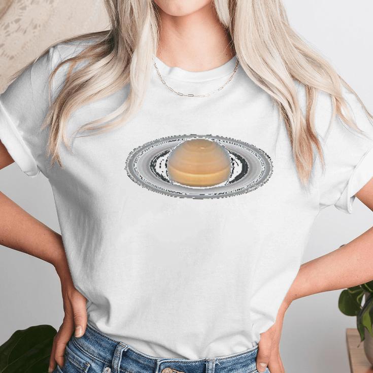 Space Stuff Saturn By Hubble Unisex T-Shirt Gifts for Her