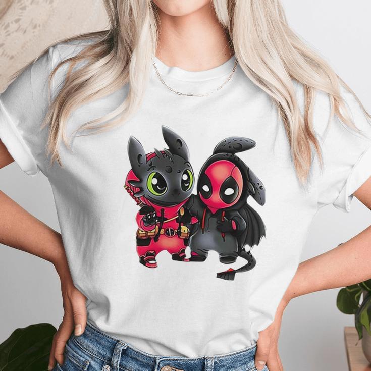 Stitch And Spiderman Unisex T-Shirt Gifts for Her