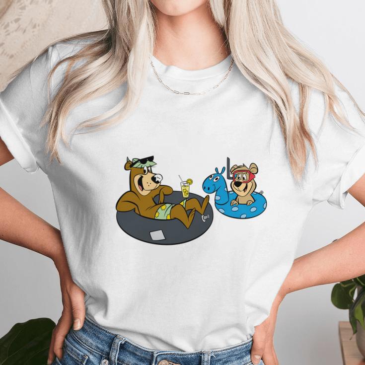 Swimming Yogi Bear Unisex T-Shirt Gifts for Her