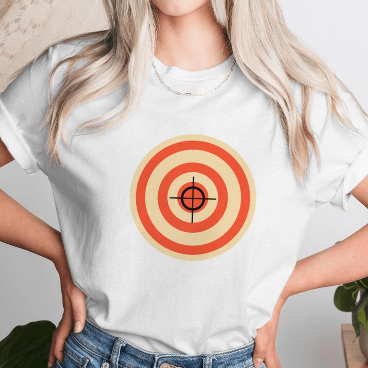 Target Funny Printed On The Back Bulls Eye Gift Tee Unisex T-Shirt Gifts for Her