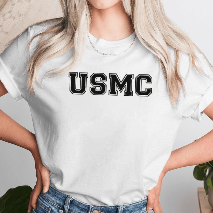 Usmc Athletic Marines In Military Green Unisex T-Shirt Gifts for Her