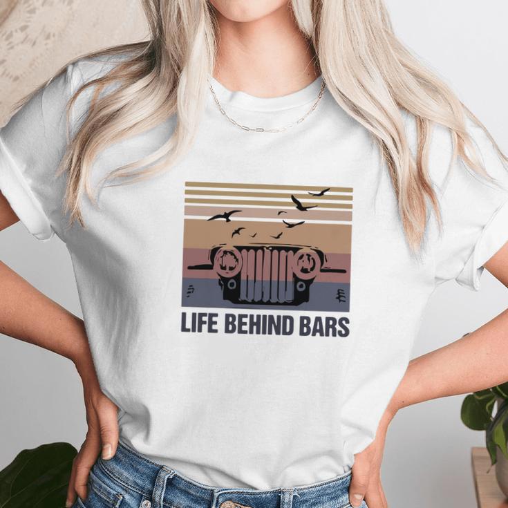 Vintage Jeep Life Behind Bars Shirt Unisex T-Shirt Gifts for Her