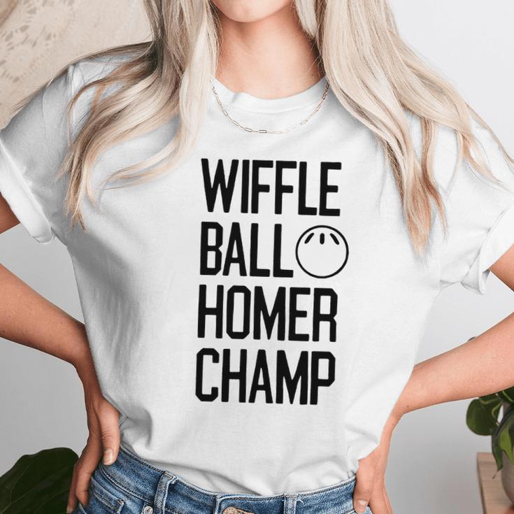 Wiffle Ball Homer Champ Unisex T-Shirt Gifts for Her