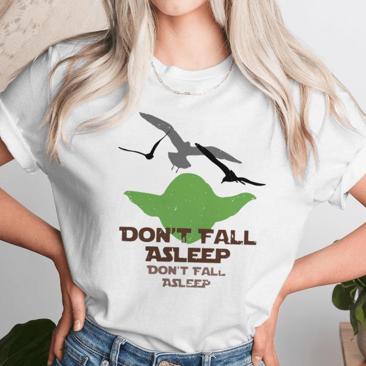 Yoda Seagulls Dont Fall Asleep Shirt Unisex T-Shirt Gifts for Her