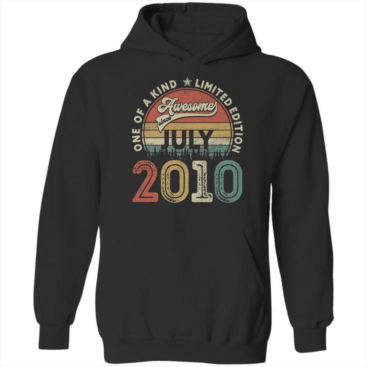 12Th Birthday Retro Vintage Born In July 2010 12 Years Old Hoodie