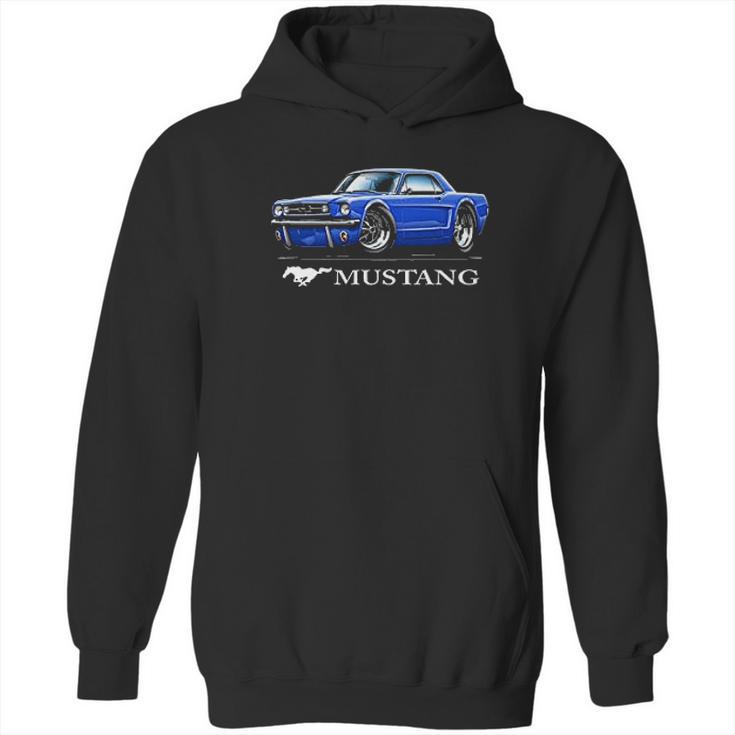 1965 1966 Ford Mustang Coupe Full Color Design Hoodie