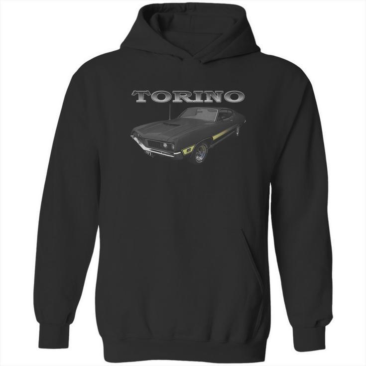 1971 Ford Torino Black Hoodie