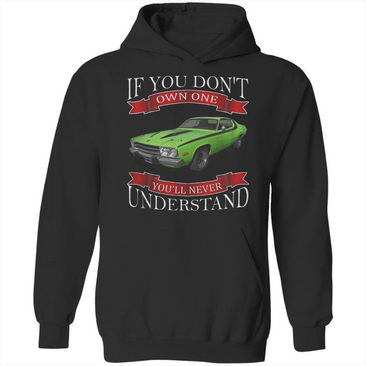 1973 Plymouth Road Runner Back Side Hoodie