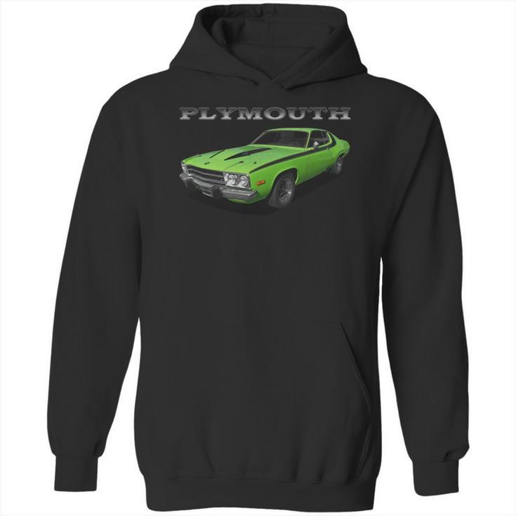 1973 Plymouth Road Runner Green Hoodie