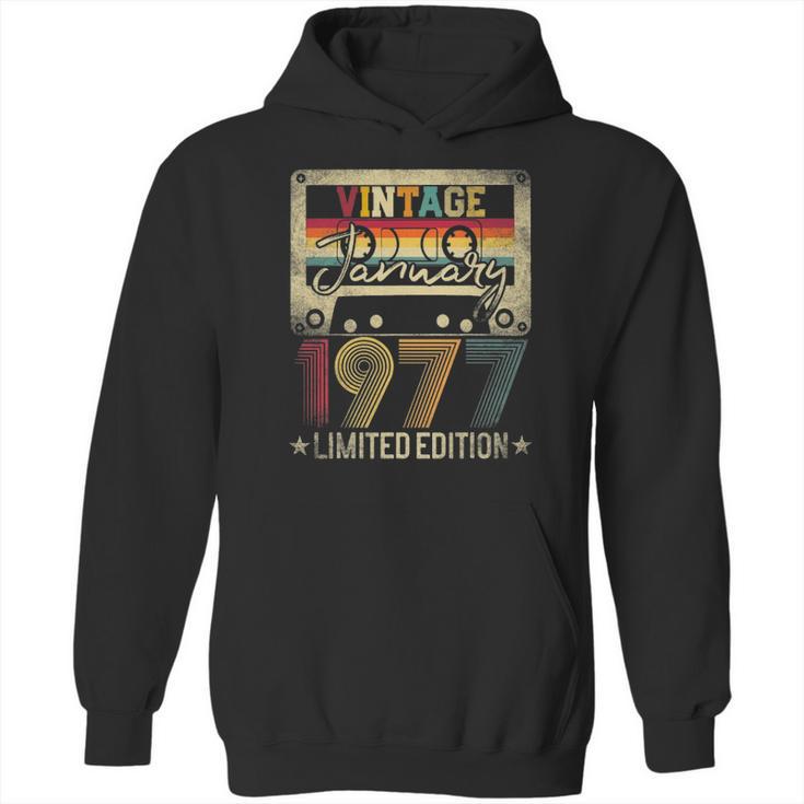 1977 January Vintage Limited Edition 45Th Birthday Gift Idea Hoodie