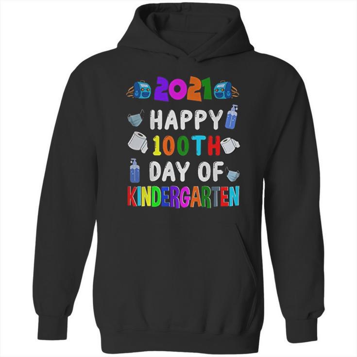 2022 Happy 100Th Day Of Kindergarten Cute 100 Days Hoodie