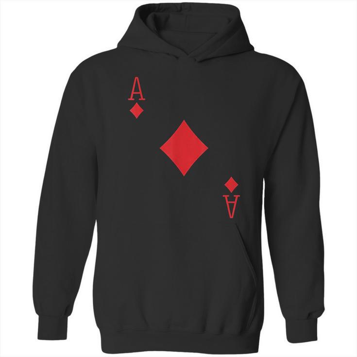 Ace Diamonds Poker Texas Hold Em Deck Cards Playing Costume Hoodie