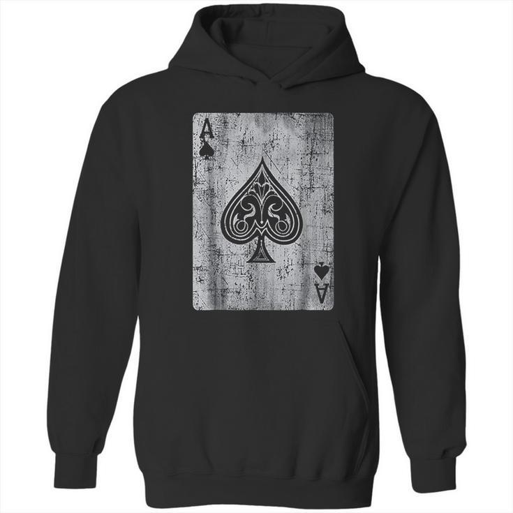 Ace Of Spades Card Gambling Poker Vintage Graphic Hoodie