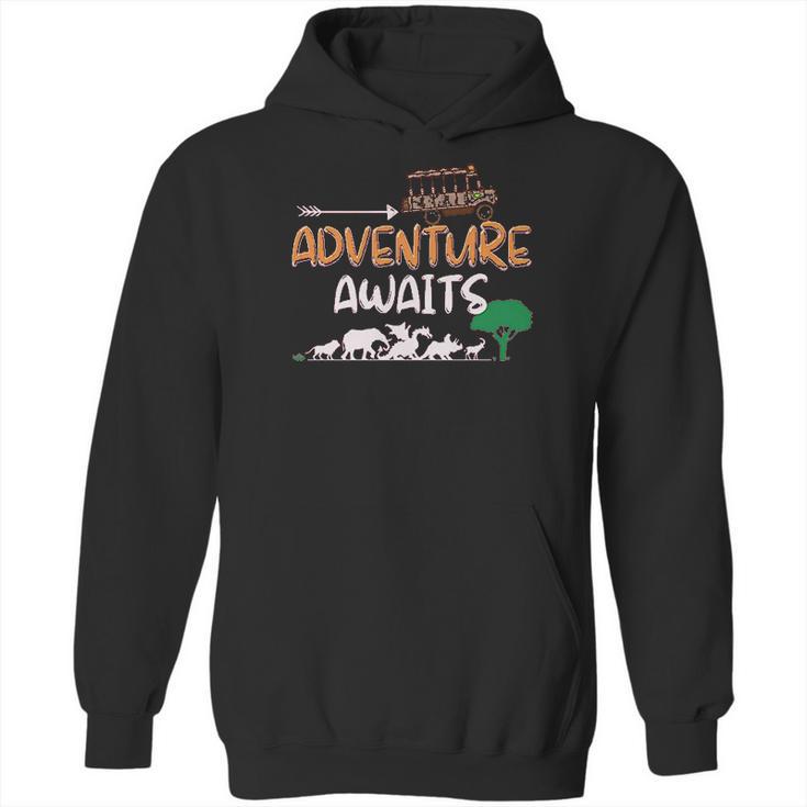 Adventure Awaits  Travel Into The Wild Animal Kingdom Safari Hoodie