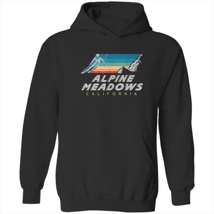 Alpine Meadows California Usa Ski Resort 1980S Retro Hoodie