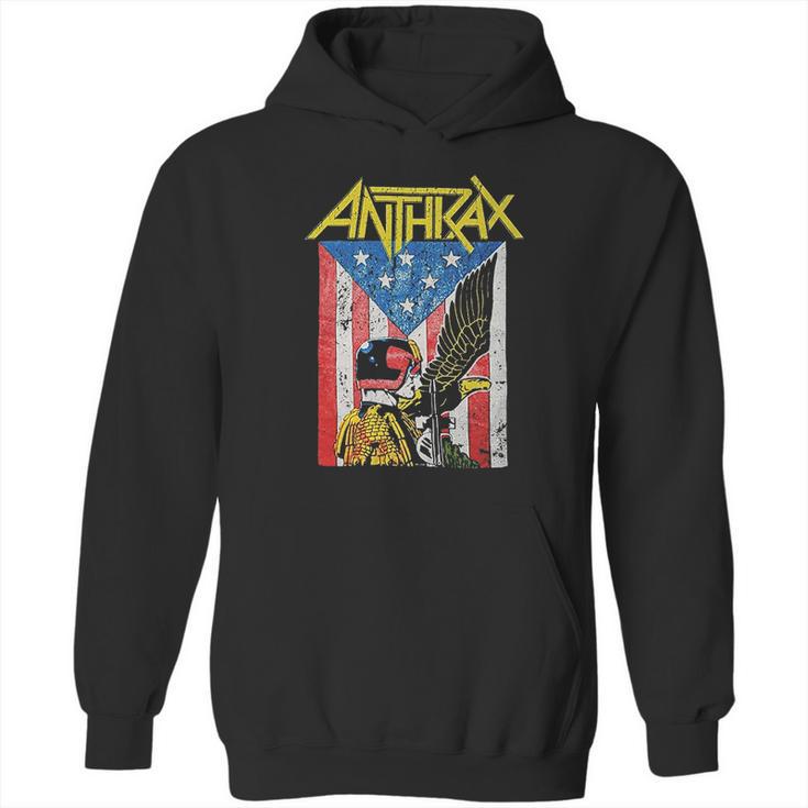 Anthrax Mens Dredd Eagle Hoodie