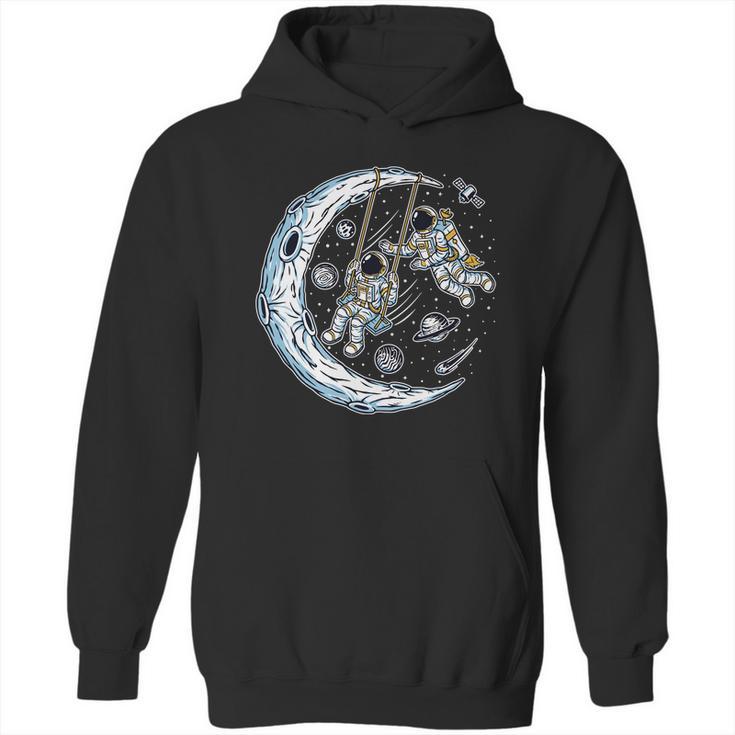 Astronauts Moon Swinging Hoodie