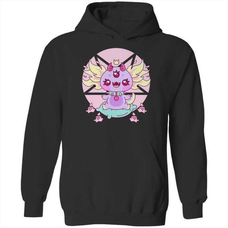 Axolotl Kawaii Pastel Goth Cute Creepy Nu Goth Aesthetic Hoodie