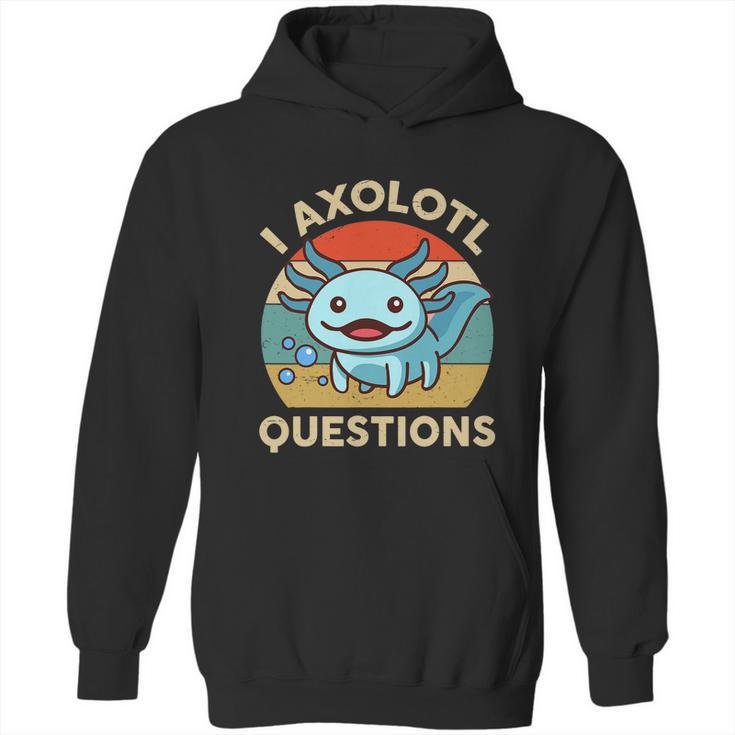 I Axolotl Questions Shirt Kids Blue Salamander Plush Axolotl Hoodie